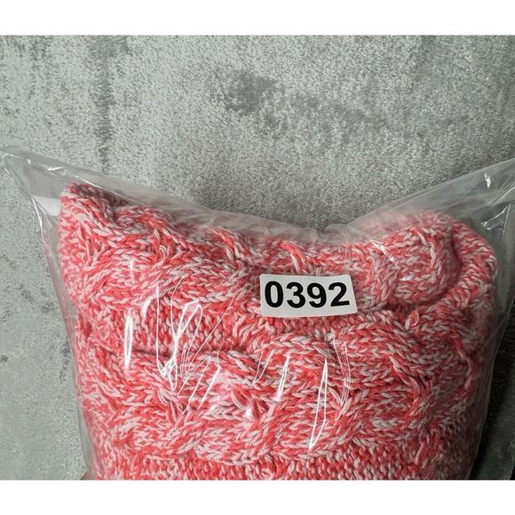 Express‎ Sweater Womens Medium Pink White Marled Chunky Oversized Preppy Comfy - Picture 8 of 8